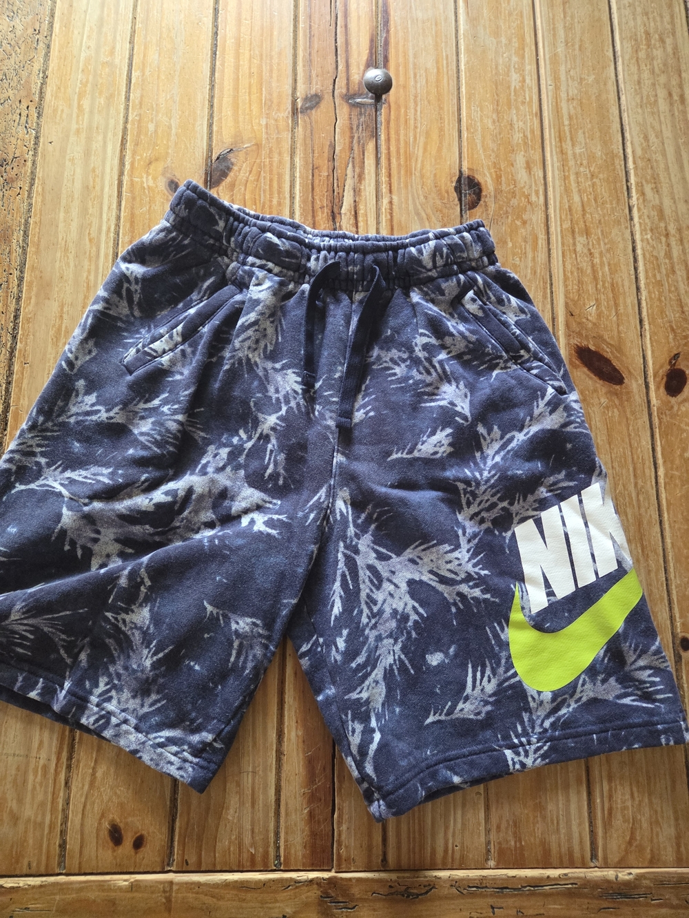 Nike Men's Printed Sweat Shorts with Neon Swoosh